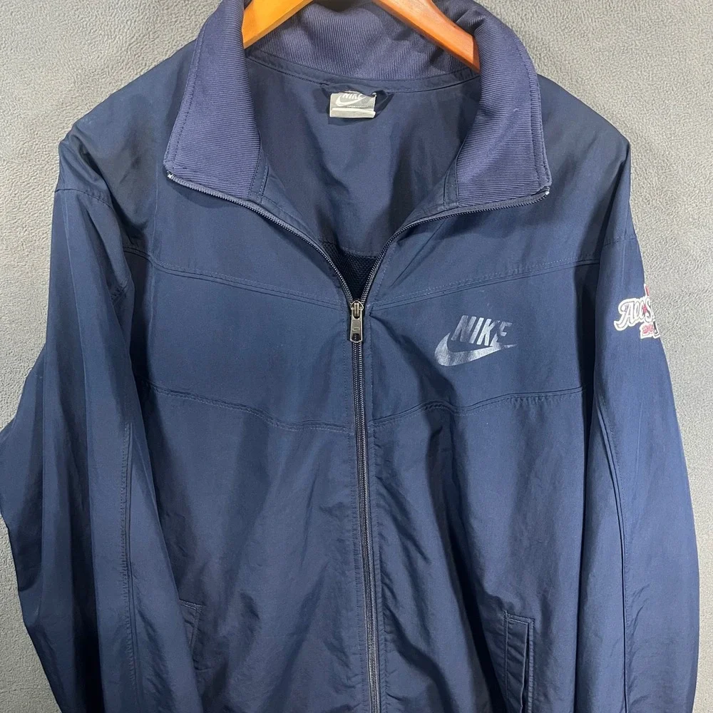 Nike Sportswear Mens 2009 MLB All-Star Game Windbreaker Jacket Navy Blue Large